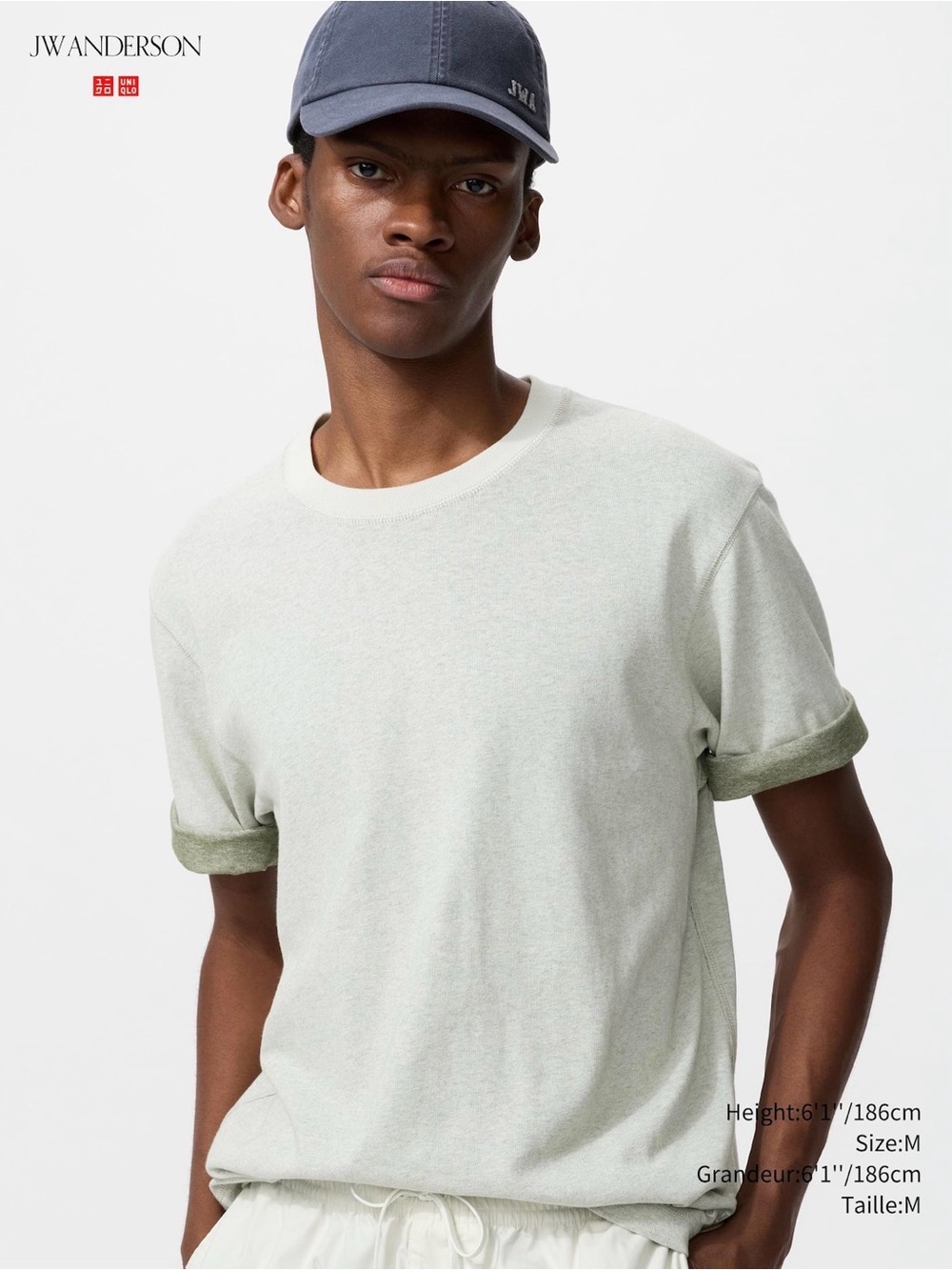 Uniqlo x JW Anderson Bicolour T-Shirt in Natural